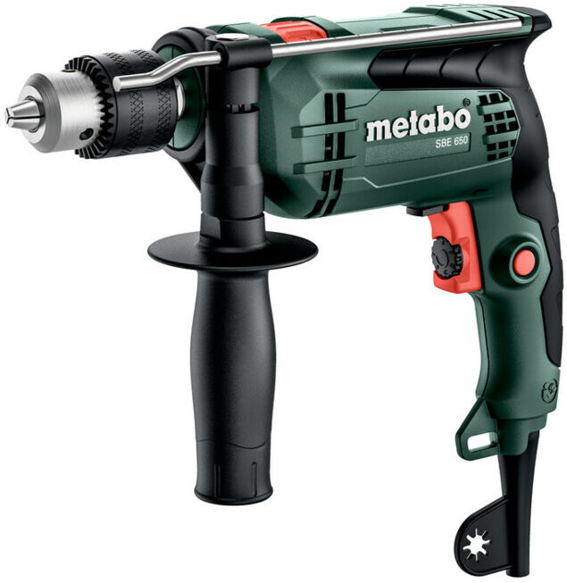 Perceuse à percussion Metabo SBE 650 mandrin à couronne dentée, carton (600742000)