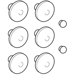 Geberit Puffer-Set 598028000 für WC-Deckel