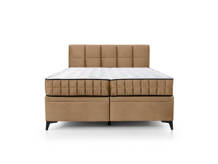 Kontinentales Bett 160x200 cm Beriano mit Stauraum und Matratze,