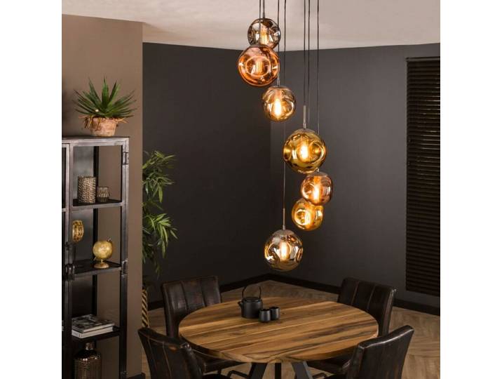 Liadomo Pendelleuchte Arches Rondell, Cluster aus Glas, für hoh