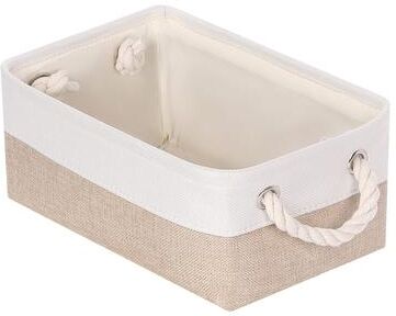 Unique Collapsible Storage Basket Bin With Handle, Fabric Storage Cube