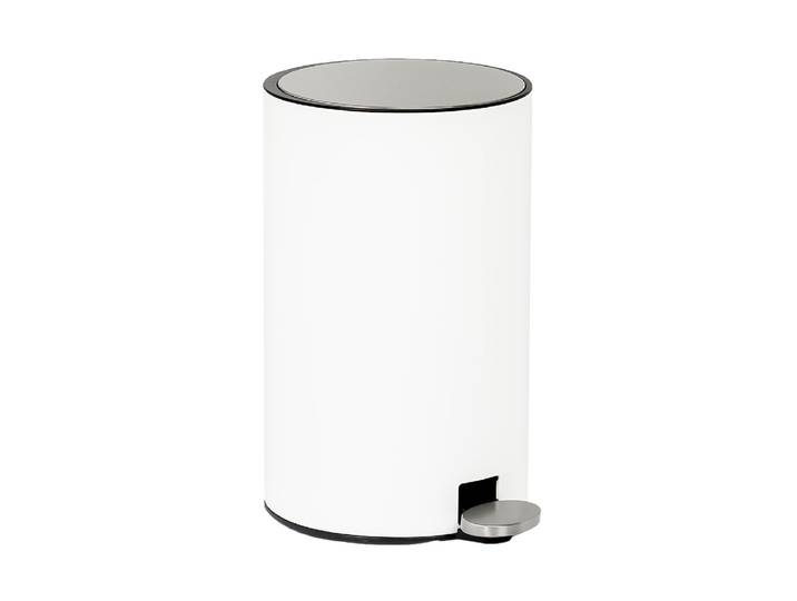 Abfalleimer „LUXB“ aus Metall Weiss,Silber Andrea House