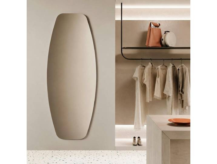 Miroir Mural Ovale Bronze 180 Cm Milano