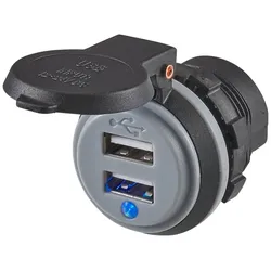 Dual USB-Einbaubuchse 5V 24A
