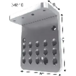 Hirnholzverbinder, Aluminium, EL 40-B-VE1