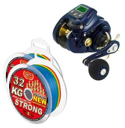 WFT Set: Elektrorolle Sea King 800 PR HP + 2x Schnur KG Strong Exact