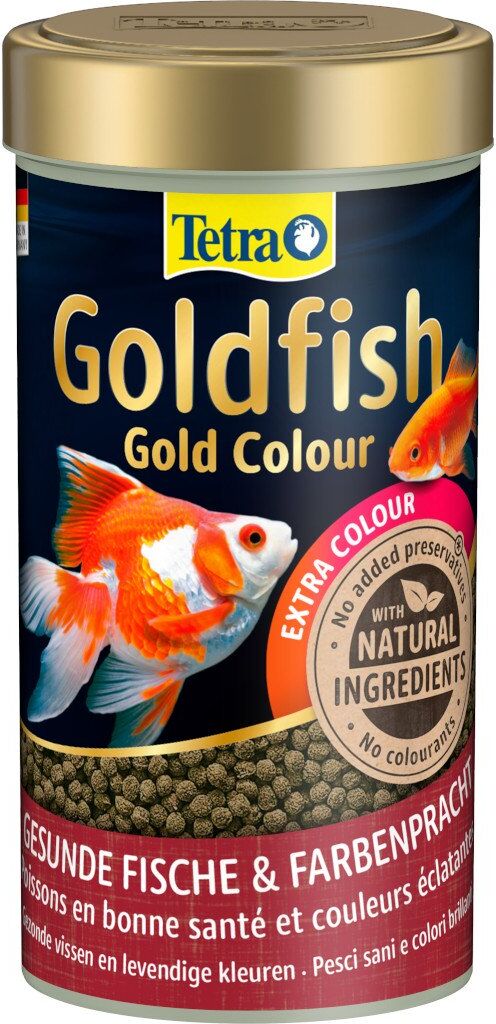 250 ml Tetra Goldfish Gold Colour Mangime in Granuli Pellet di Qualità Superiore per Pesci Rossi e Altri Pesci d'Acqua Fredda da Acquario e Laghetto