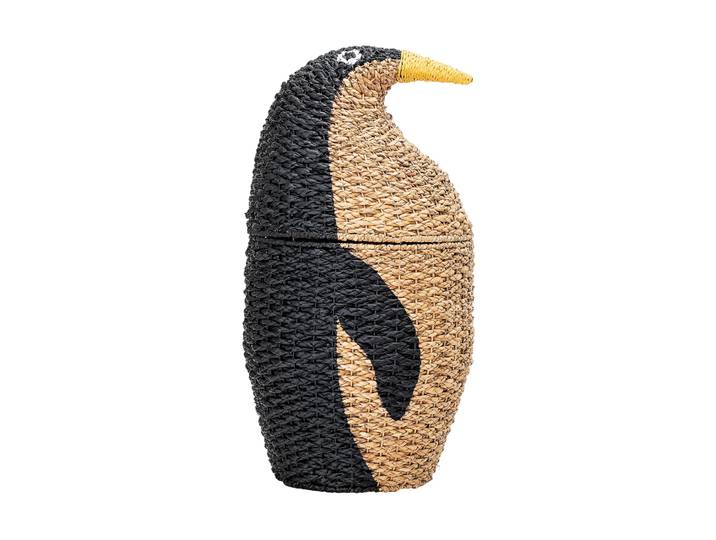 Bloomingville Panier de rangement Tazia avec couvercle Ø37x69 cm Noir