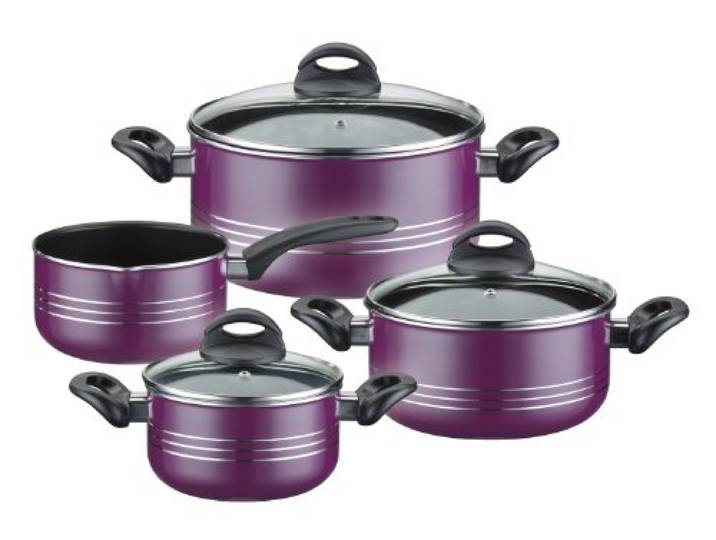 GSW 158107 MILANO COLOR Batterie de cuisine 4 pièces Violet
