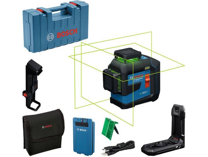 Laser lignes BOSCH GLL 80-33 G - 0 601 065 501 Professional - Livré avec coffret de transport et accessoires