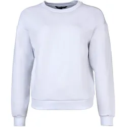 A|X ARMANI EXCHANGE Damen Sweatshirt - Rundhals, Logo-Stickerei, Material-Mix Weiß / XL