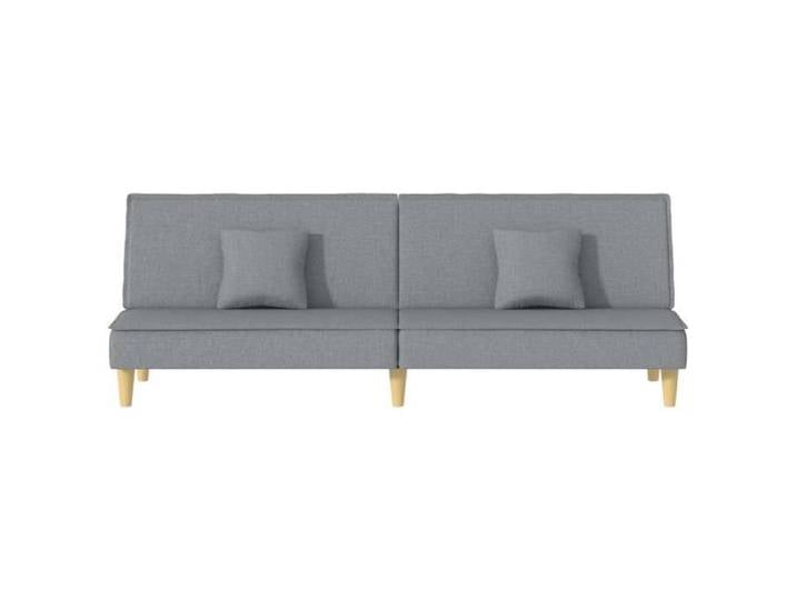 Gris SOFA Convertible - Moderne - Canapé-lit - à gris clair tissu C596