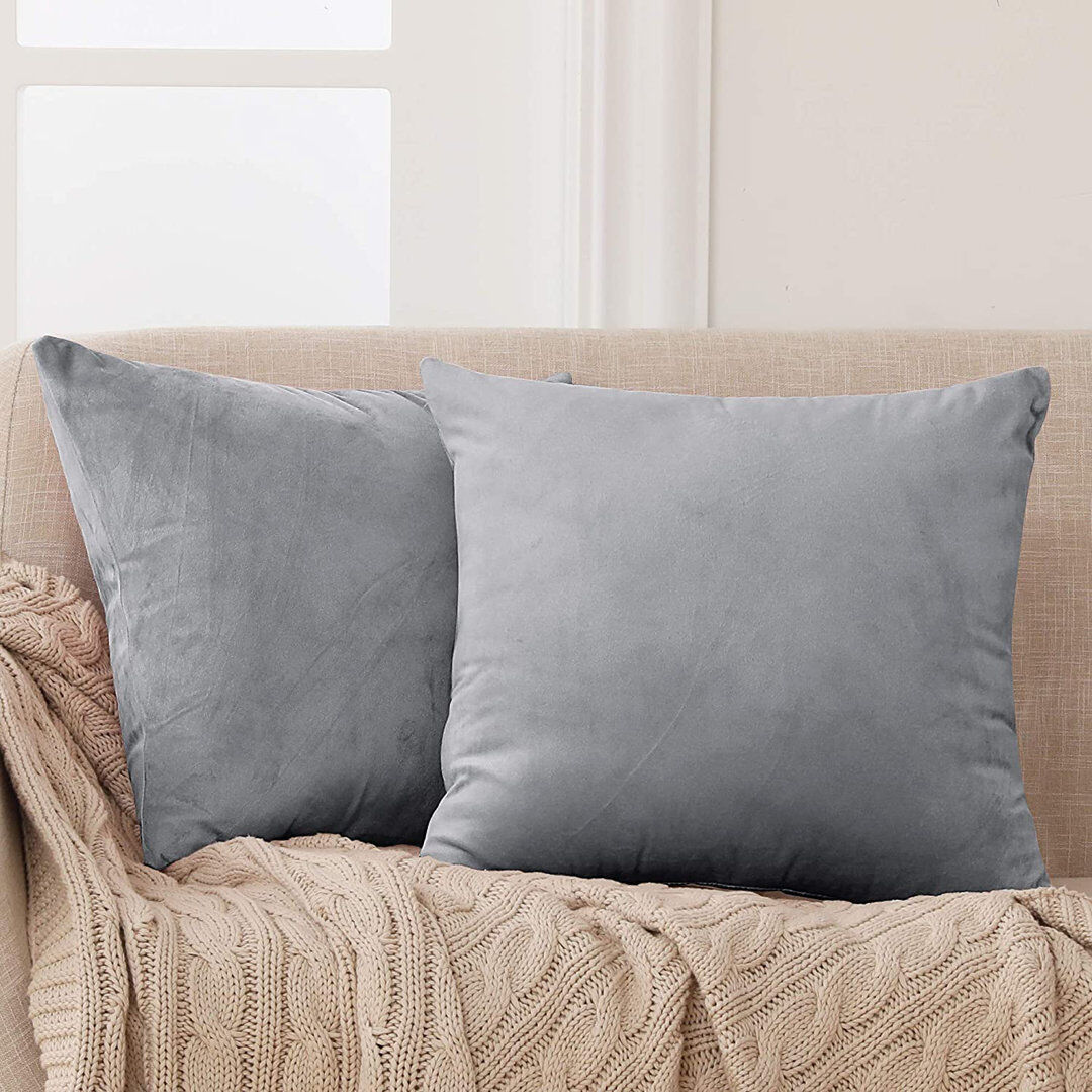 Canora Grey Frith Square Cushion Cover Grey 61cm H x 61cm W x 1cm D