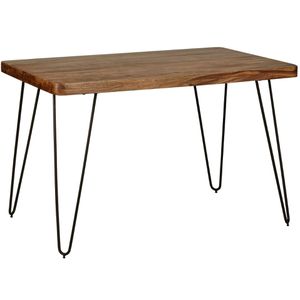 Wohnling Esstisch WL1.501, Sheesham-Massivholz, 120 x 76cm, eckig