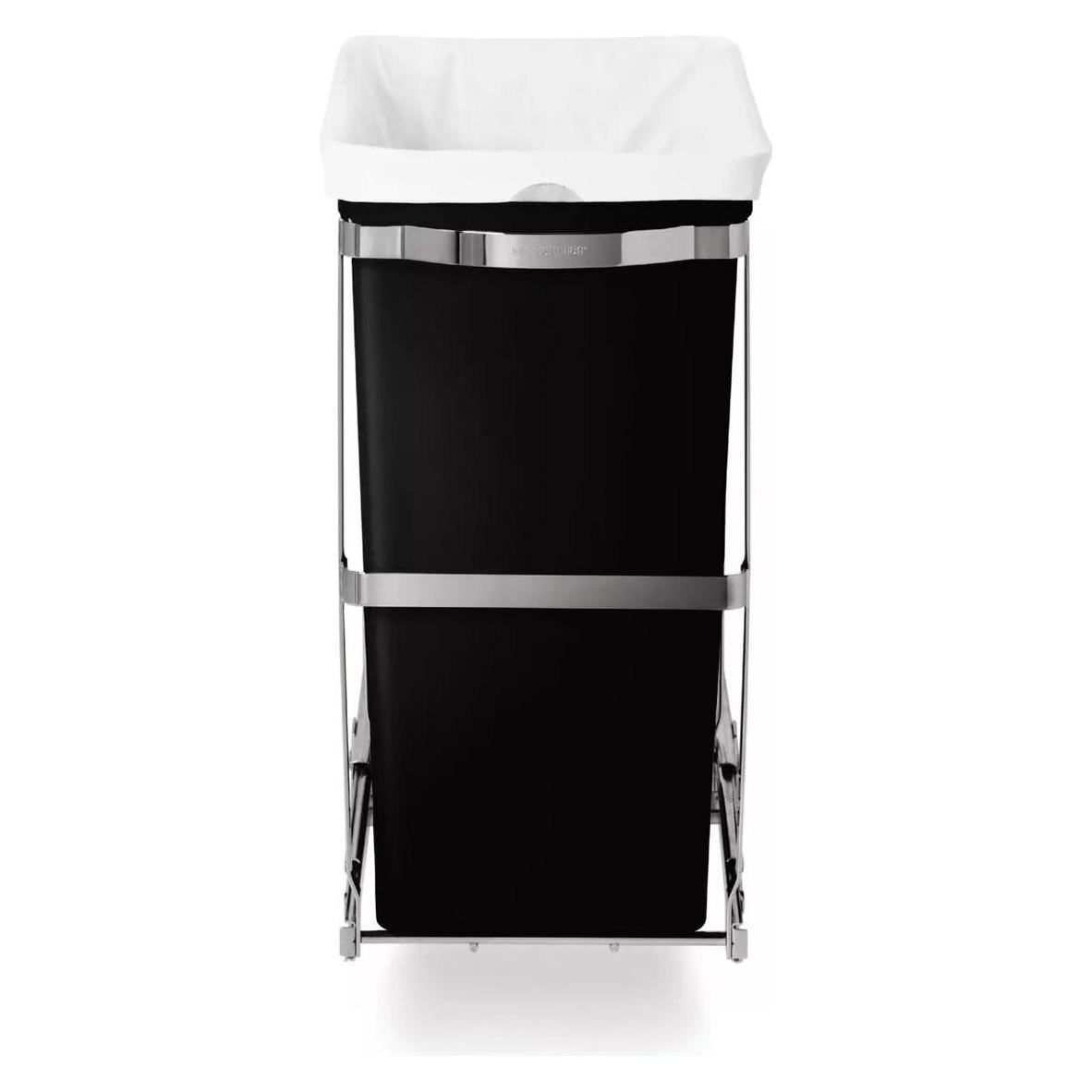 Simplehuman ausziehbarer Abfalleimer 30 L, einfach CW1124 mit Metallrahmen und Kunststoffeimer (30 l) (CW1124)