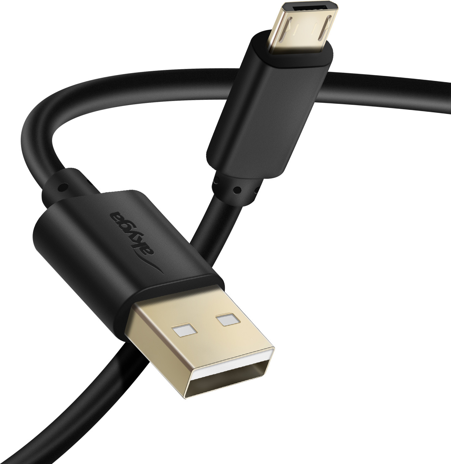 Akyga AK-USB-01 Micro-USB naar USB A kabel, 1,8 meter, zwart