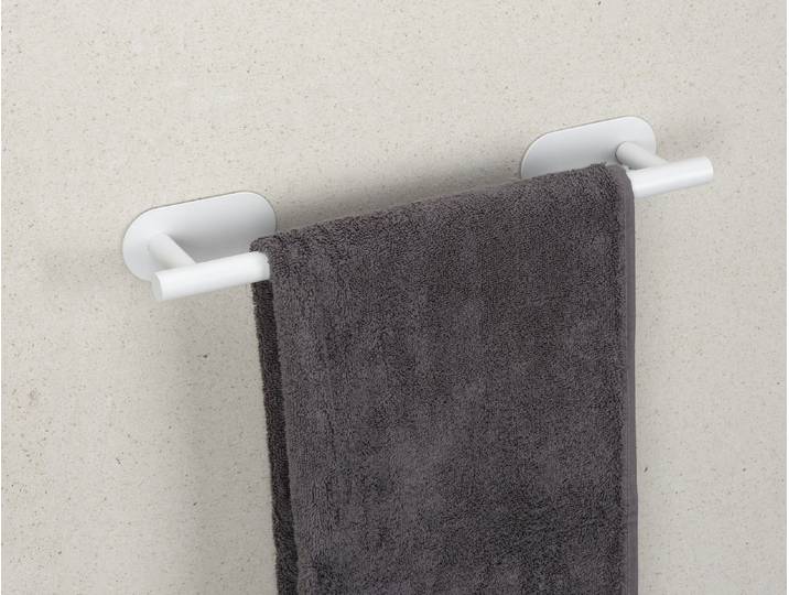 Porte-serviettes Orea type A Barre porte-serviettes : acier inoxydable, laqué Blanc/Blanc 40 x 7cm