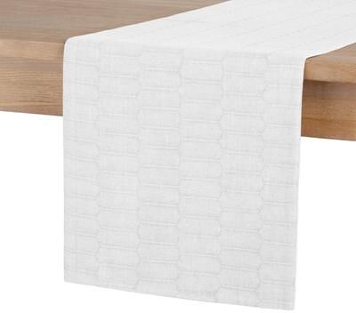 MARTHA STEWART Honeycomb Modern Farmhouse Reversible Table Runner