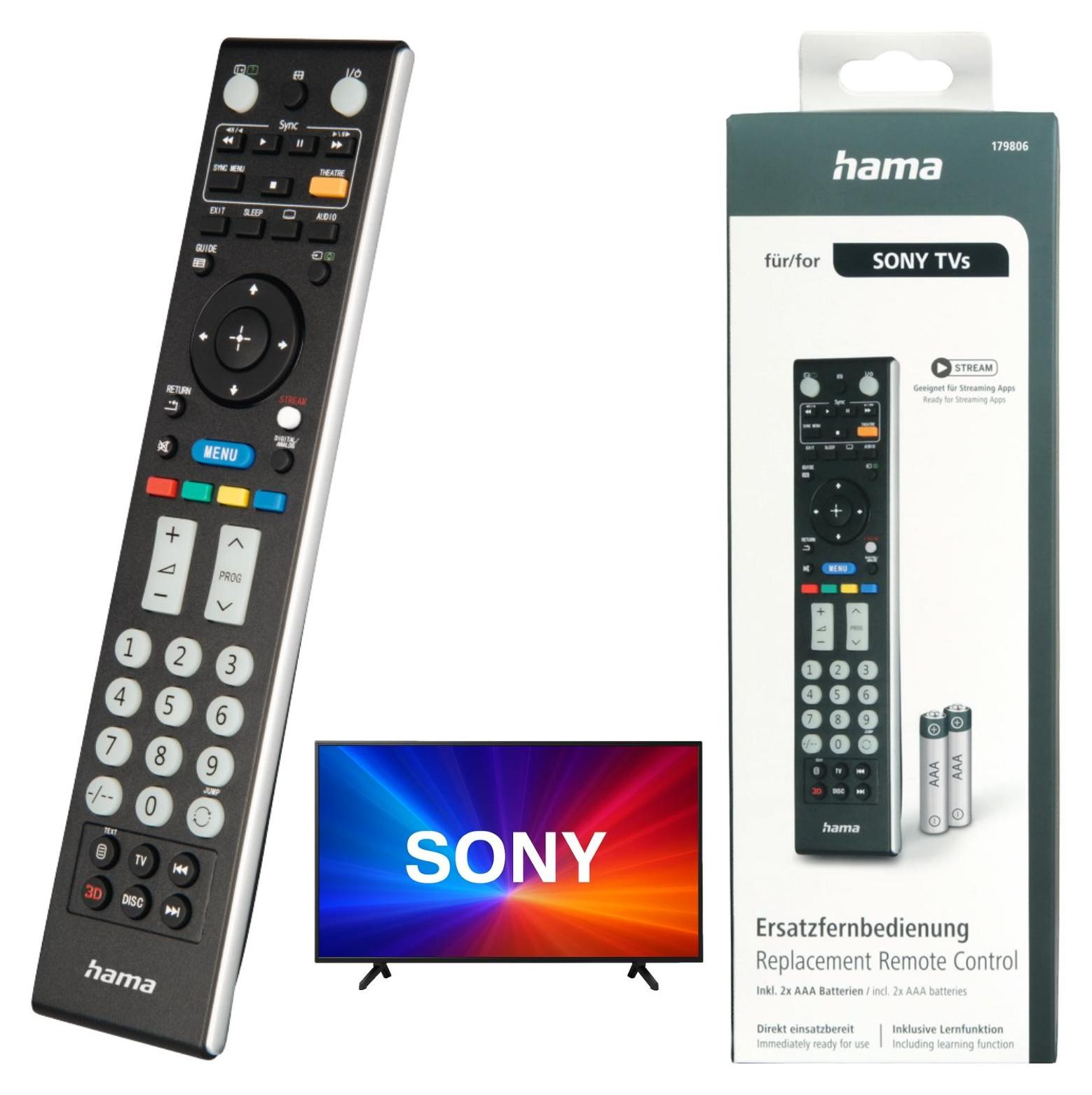 Hama vervangingsafstandsbediening voor Sony-televisie