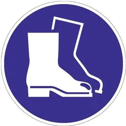 Gebotszeichen ASR A1.3/DIN EN ISO 7010 Fußschutz benutzen - 9000477515