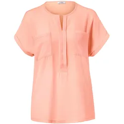 Tchibo - Blusenshirt im Materialmix - Damen - Gr. M - apricot