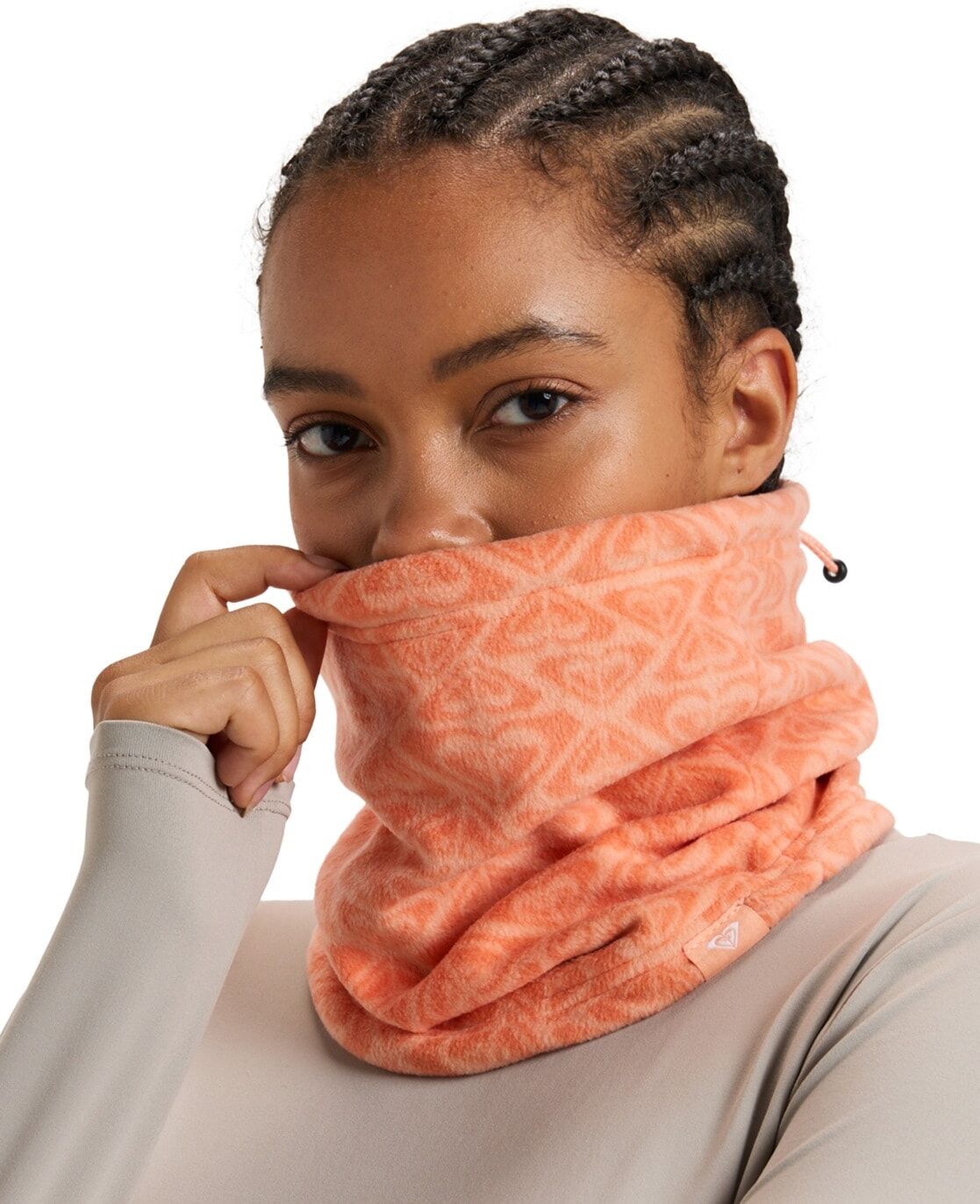 Multifunktionstuch ROXY "Sayna", Damen, peach pink roxygram tonal, Obermaterial: 100% Polyester., Modetücher Multifunktionstuch