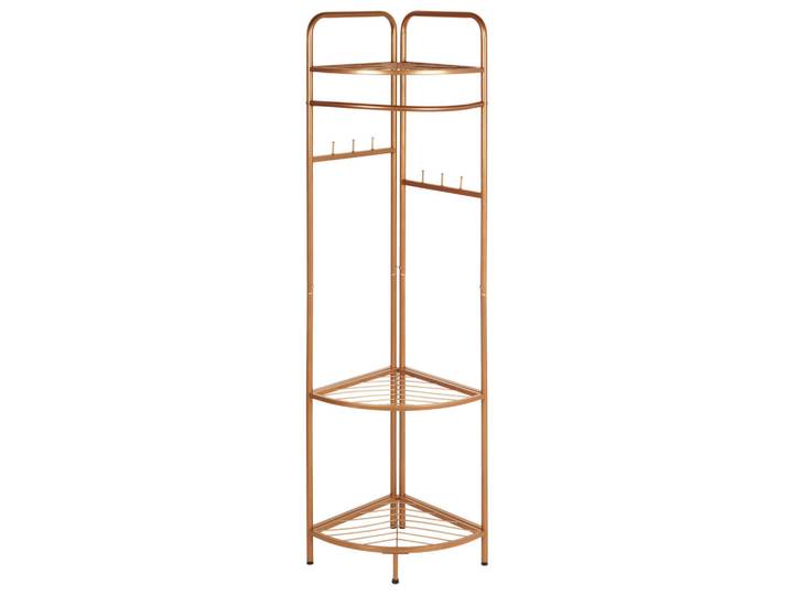 Beliani Kleiderständer Metall gold 160 cm Lawton, Goldfarben, 53x160x37 cm, Garderobe, Garderobenständer