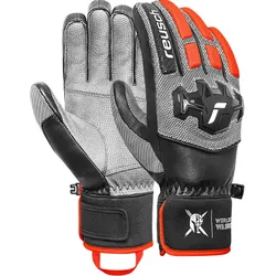 Reusch Worldcup Warrior Team - Skihandschuhe - (7588) black/silver/fluo red 9.0