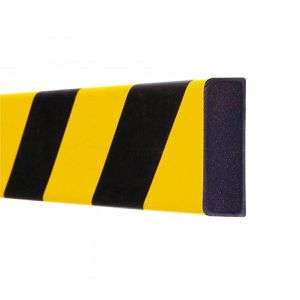 Moravia Schutzprofil Rechteck, magnetisch, 1m Länge, schwarz / gelb, 60 x 20mm, Flächenschutz