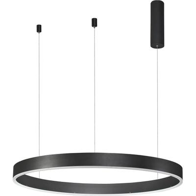 NOVA LUCE LED-Hängeleuchte "MOTIF", schwarz, 1, Ø 80cm, 1 Stk., Leuchten, dimmbar, höhenverstellbar, Lichtfarbe verstellbar, Fernbedienung