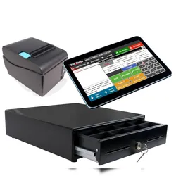 Blitzkasse 8" Kassensystem für Einzelhandel: Kiosk, Imbiss, Laden / Terminal, Bondrucker, Geldlade