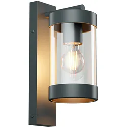 ledscom.de Außenwandleuchte LAIFA anthrazit matt, Glas/Edelstahl, inkl. E27 Lampe, Energieeffizienzklasse A  (warmweiß, 4W, 848lm)