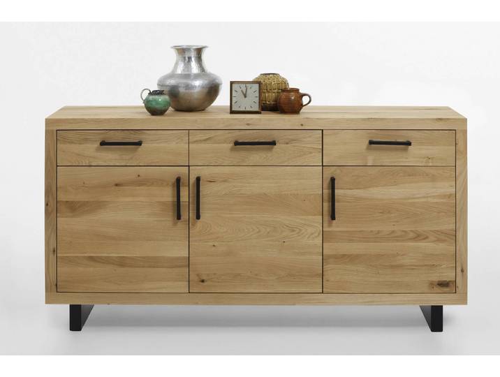 3-türiges Sideboard Woodstock aus massiver Balkeneiche – Montierte Lieferung – 3%-Vorkasse-Rabatt