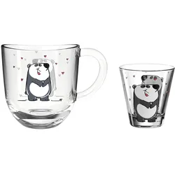 KINDERTASSE UND TRINKGLAS Bambini Panda 2er Set