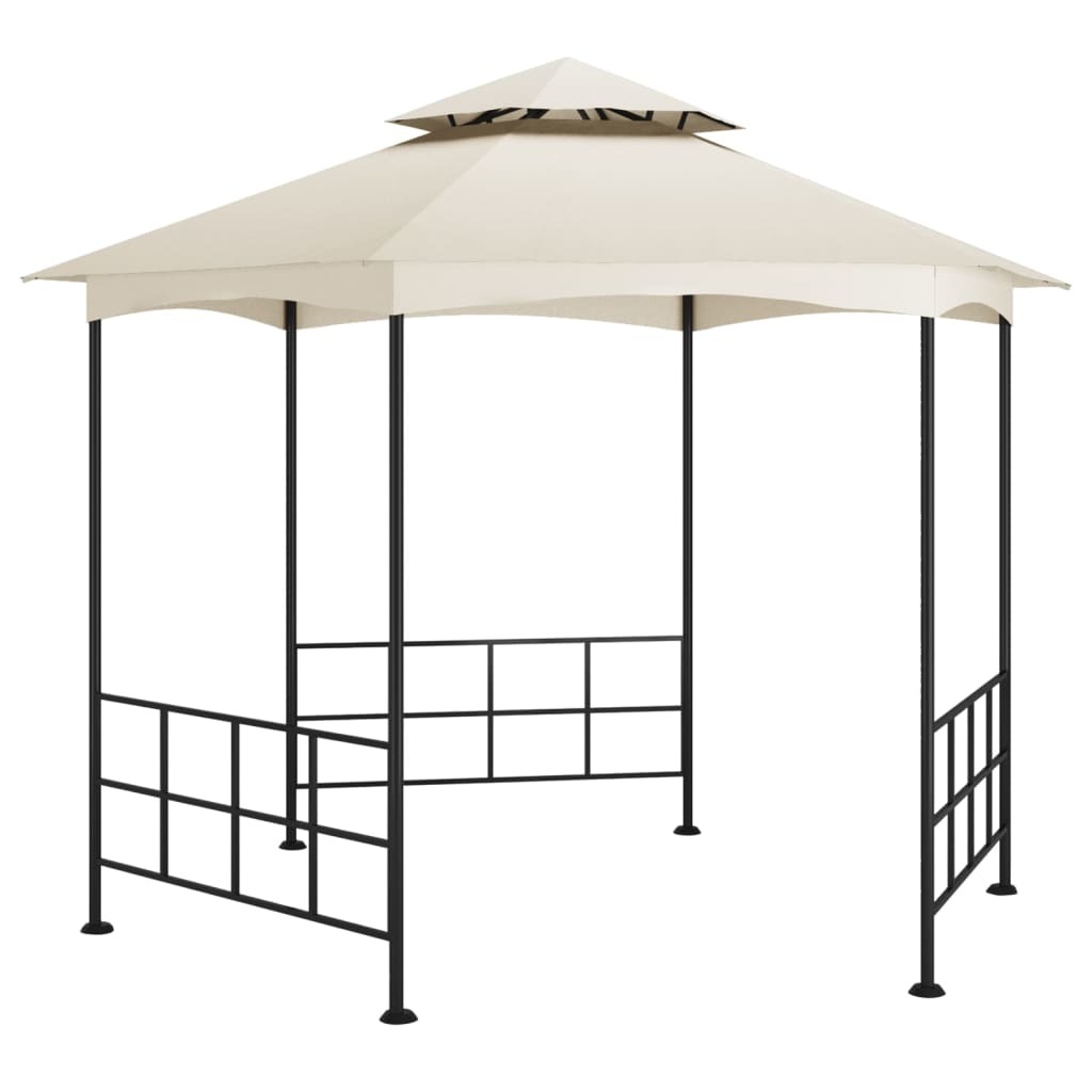 The Living Store Pavillon mit Seitenwänden 3,1x2,7 m Creme
