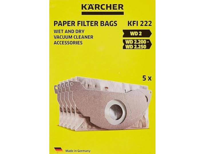 KÄRCHER 6.904-322.0 Sachet Filtre Papier Accessoire pour Les Aspirateurs Multifonctions Eau Et Poussières
