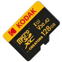 Kodak mSD 128 GB UHS-I U3 Creators mit Adapter (128 GB, microSDXC, U3, UHS-I), Speicherkarte