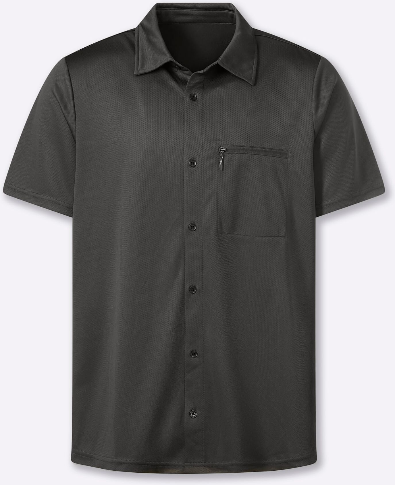Funktionsshirt CATAMARAN "Funktions-Hemd", Herren, Gr. 39/40, grau (graphit), 100% Polyester, unifarben, Shirts Funktionsshirt graphit 39/40