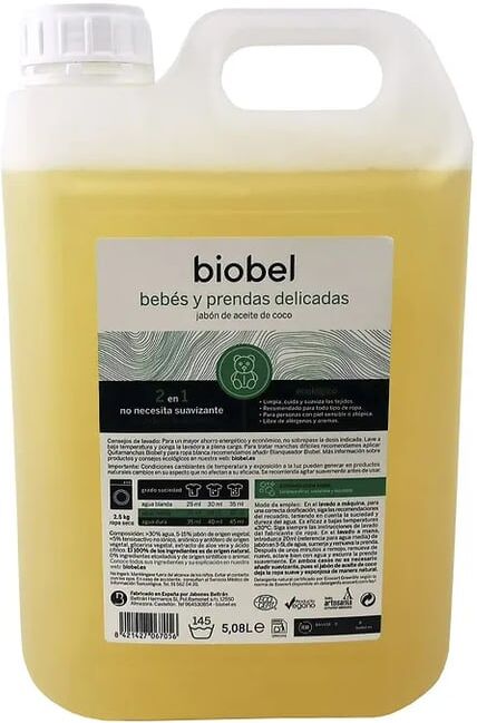 Biobel Sabão Óleo De Coco Bebés e Peças Delicadas Bio 5 L