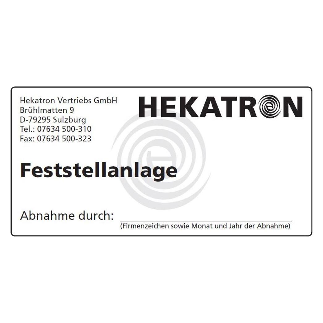 Hekatron Abnahmeschild FSA 3740888 (3740888)
