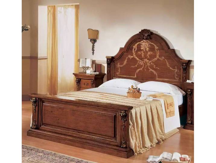 Xlmoebel Holzbett Doppelbett aus Holz in Braun für eine gemütliche Schlafumgebung (1-tlg., Bett), Hergestellt in Europa