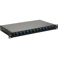 equip LWL-Spleisskasten 12-Port SC-Duplex OS2 1U komplett sw, Server Zubehör, Schwarz