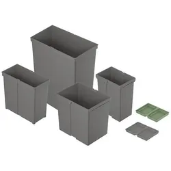 Hettich Ersatzeimer Cargo Synchro, Abfalleimer, Grau
