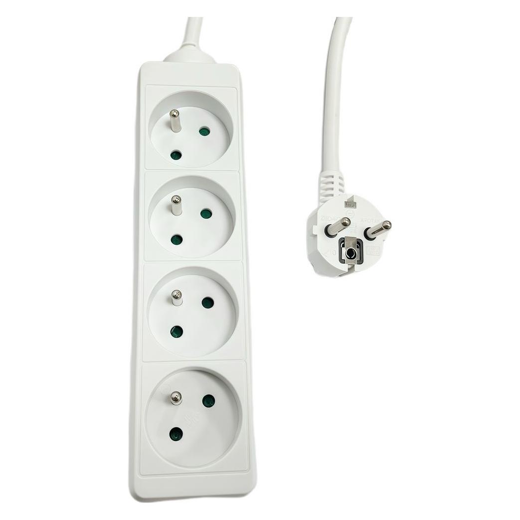 MicroConnect 4-way Power Strip FR Type E (4x, CEE 7/5, 1.50 m) (MC-PS040150FRW)