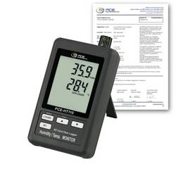 PCE Instruments PCE-HT110-ICA Luftfeuchtemessgerät (Hygrometer) inkl. ISO-Zertifikat 2 Kanal-Datenlogger Industrie