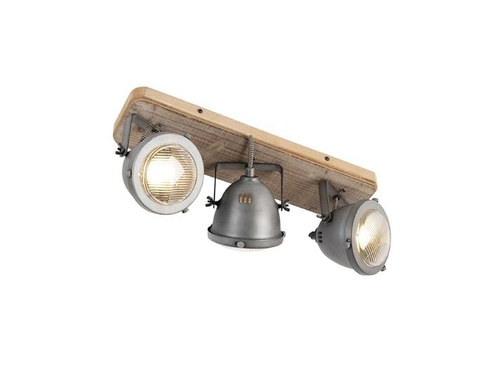 Projecteur intelligent en acier avec bois inclinable, incl. 3