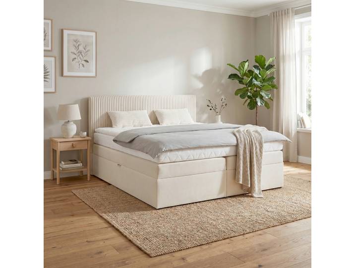 Boxspringbett Rossa in Beige ca. 180x200cm