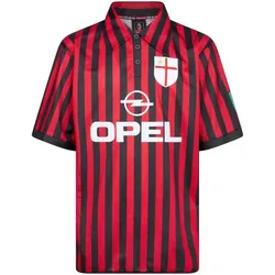 Copa Football, Herren, Fussballtrikot, AC Milan 2000 Centenario Retro Trikot (L), Rot, Schwarz