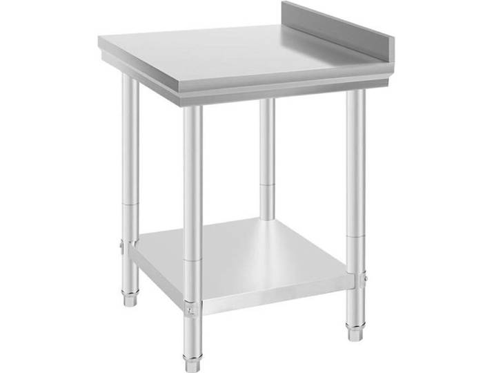 Table de préparation en Inox - KEISHA - 60 x 60 x 90 cm - Table de cuisine