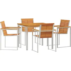 vidaXL 5-teilige Garten Essgruppe Massivholz Akazie